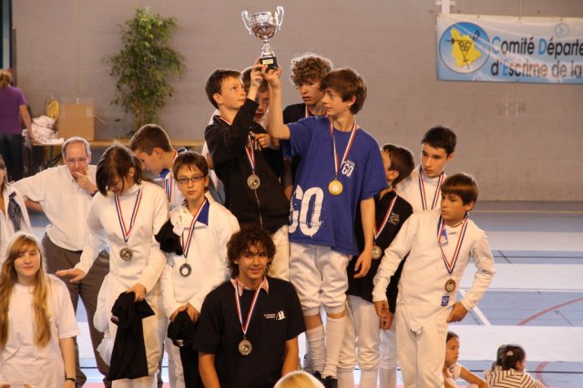 Podium épée benjamins